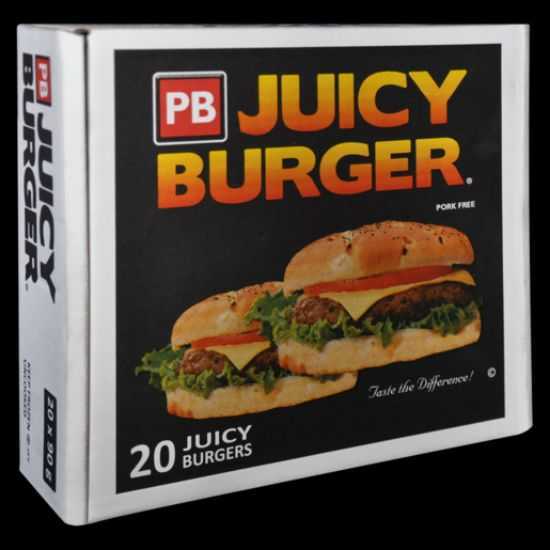 Picture of Burger Patties Juicy  PB (20 x 90g )